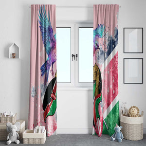 Kenya Independence Day Window Curtain with Lilac Breasted Roller - Unique Version