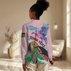 Personalized Kenya Independence Day Women Casual Shirt with Lilac Breasted Roller - Unique Version