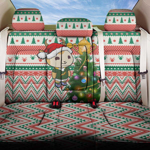 South Africa Rugby Christmas Back Car Seat Cover with Cute Springbok and Christmas Tree