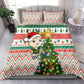 South Africa Rugby Christmas Bedding Set with Cute Springbok and Christmas Tree