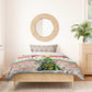 South Africa Rugby Christmas Bedding Set with Cute Springbok and Christmas Tree
