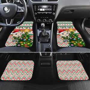 South Africa Rugby Christmas Car Mats with Cute Springbok and Christmas Tree