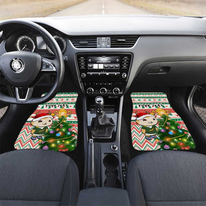 South Africa Rugby Christmas Car Mats with Cute Springbok and Christmas Tree