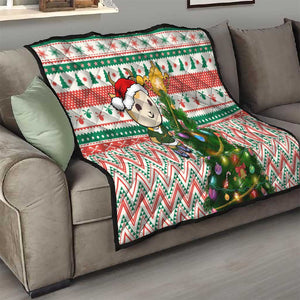 South Africa Rugby Christmas Quilt with Cute Springbok and Christmas Tree