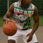 Personalized South Africa Rugby Christmas Sleeveless Hoodie with Cute Springbok and Christmas Tree - African Pride