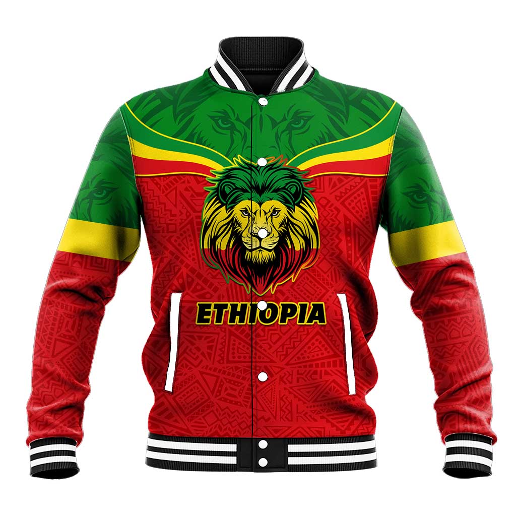 Personalized Ethiopia Baseball Jacket with Lion of Judah Flag Style - Special Version LT01