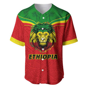 Personalized Ethiopia Baseball Jersey with Lion of Judah Flag Style - Special Version