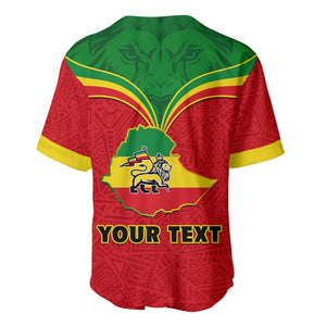 Personalized Ethiopia Baseball Jersey with Lion of Judah Flag Style - Special Version