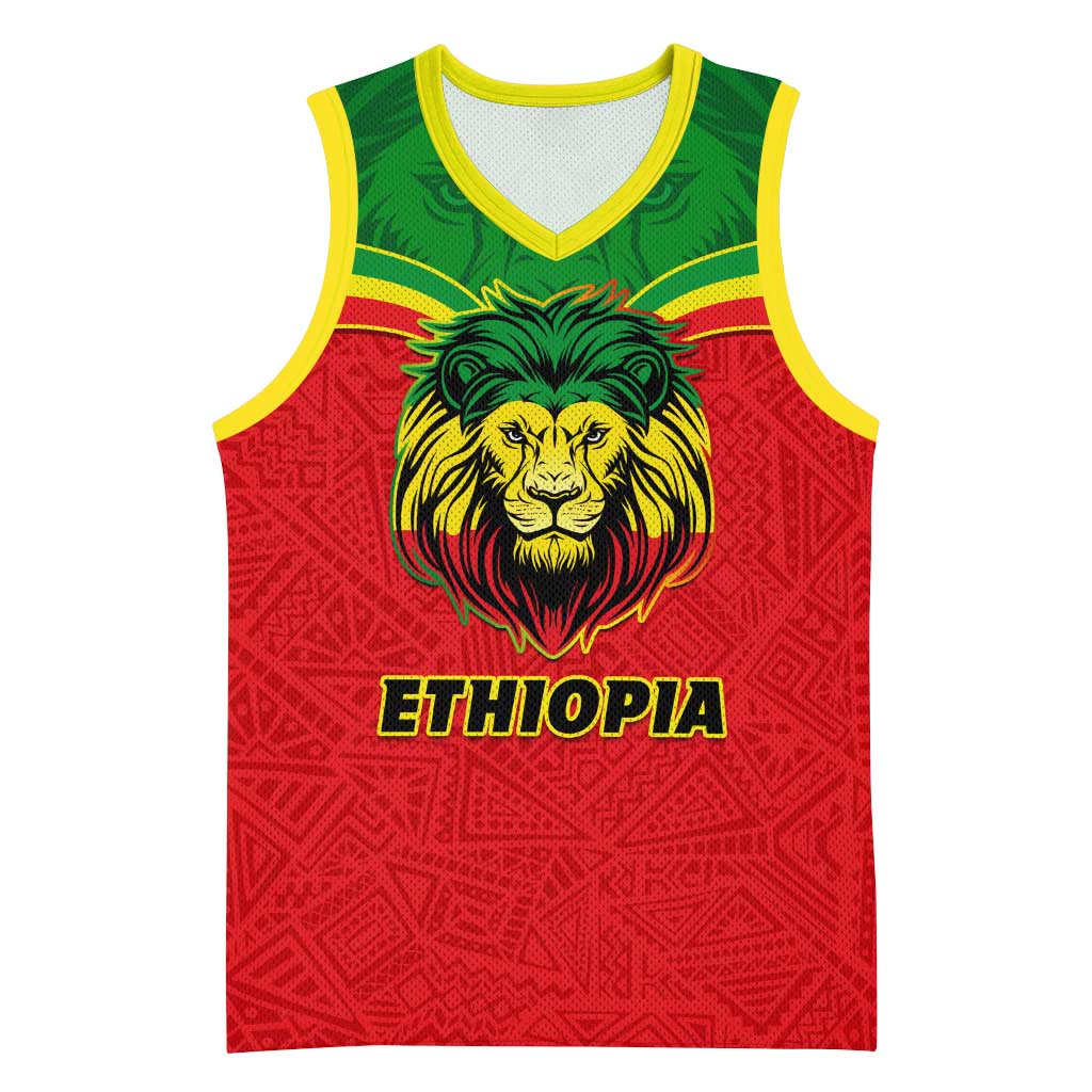 Personalized Ethiopia Basketball Jersey with Lion of Judah Flag Style - Special Version LT01