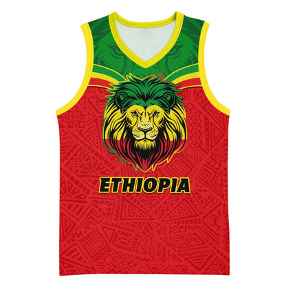 Personalized Ethiopia Basketball Jersey with Lion of Judah Flag Style - Special Version LT01