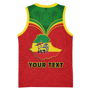 Personalized Ethiopia Basketball Jersey with Lion of Judah Flag Style - Special Version LT01