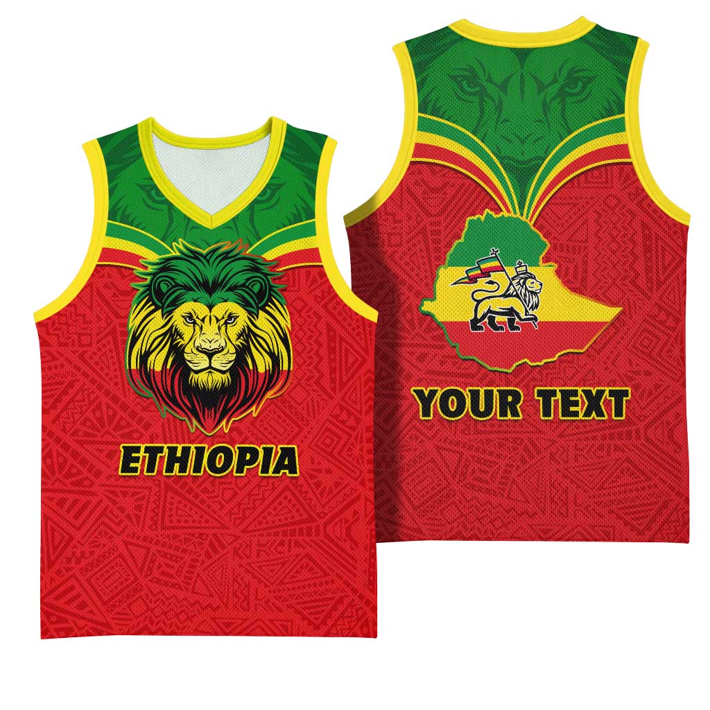 Personalized Ethiopia Basketball Jersey with Lion of Judah Flag Style - Special Version LT01