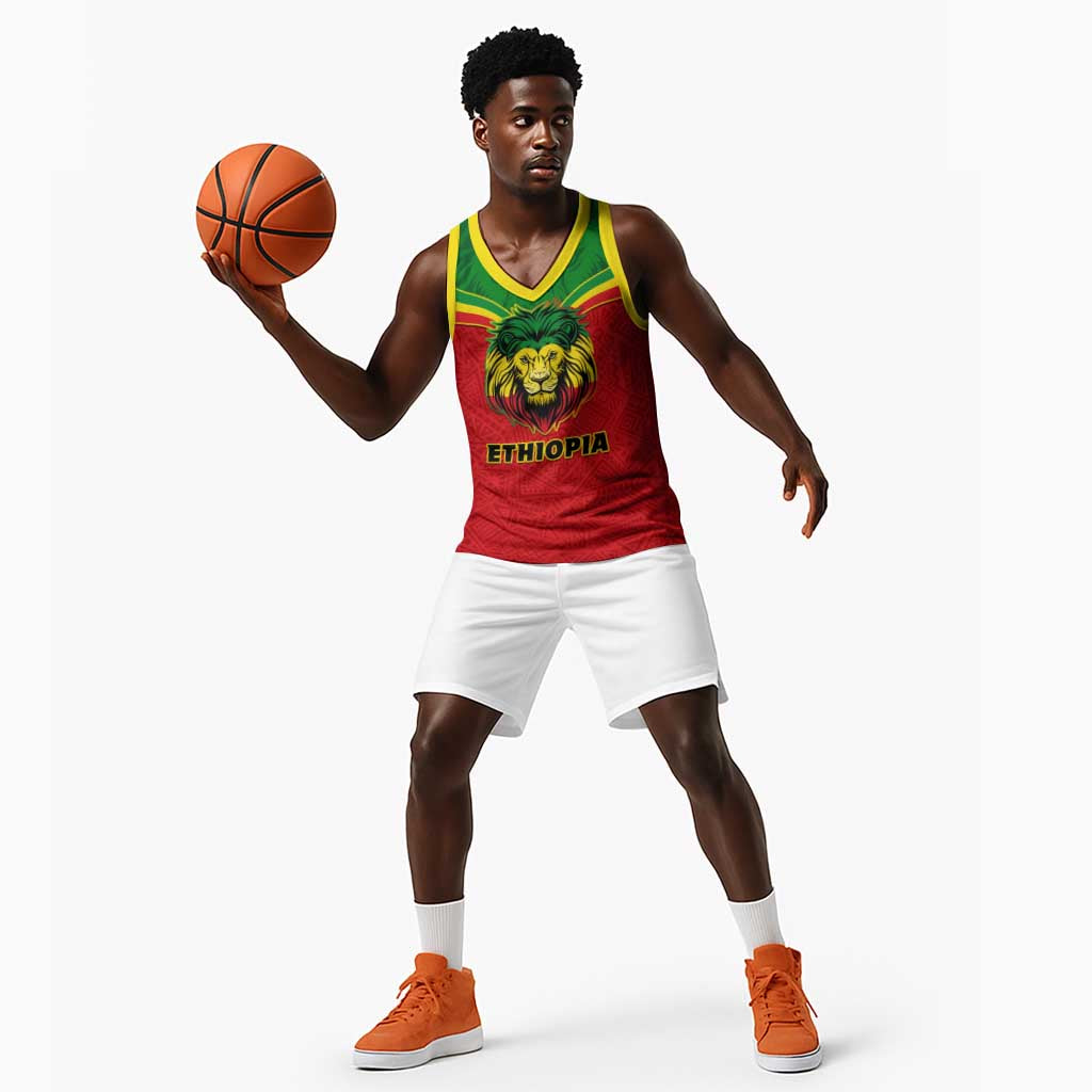 Personalized Ethiopia Basketball Jersey with Lion of Judah Flag Style - Special Version LT01