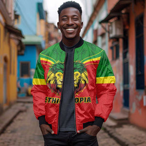 Personalized Ethiopia Bomber Jacket with Lion of Judah Flag Style - Special Version