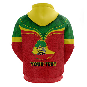 Personalized Ethiopia Hoodie with Lion of Judah Flag Style - Special Version