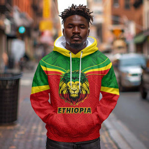 Personalized Ethiopia Hoodie with Lion of Judah Flag Style - Special Version