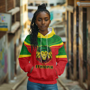 Personalized Ethiopia Hoodie with Lion of Judah Flag Style - Special Version