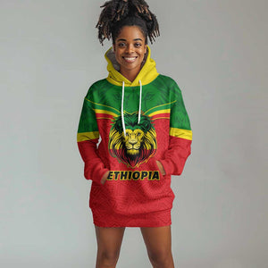 Personalized Ethiopia Hoodie Dress with Lion of Judah Flag Style - Special Version