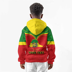 Personalized Ethiopia Kid Hoodie with Lion of Judah Flag Style - Special Version