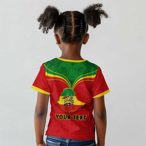 Personalized Ethiopia Kid T shirt with Lion of Judah Flag Style - Special Version