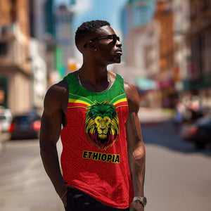 Personalized Ethiopia Men Tank Top with Lion of Judah Flag Style - Special Version