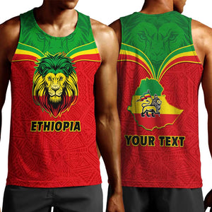 Personalized Ethiopia Men Tank Top with Lion of Judah Flag Style - Special Version