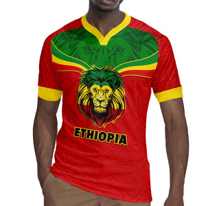 Personalized Ethiopia Rugby Jersey with Lion of Judah Flag Style - Special Version