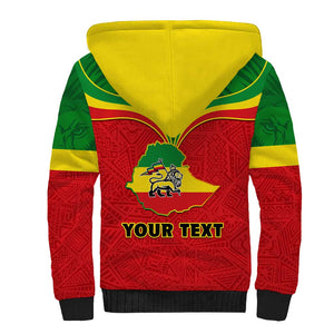 Personalized Ethiopia Sherpa Hoodie with Lion of Judah Flag Style - Special Version