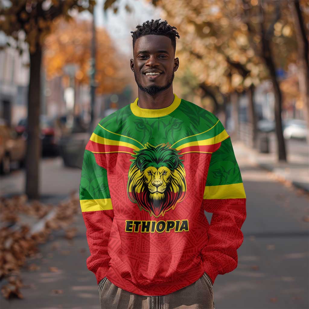 Personalized Ethiopia Sweatshirt with Lion of Judah Flag Style - Special Version