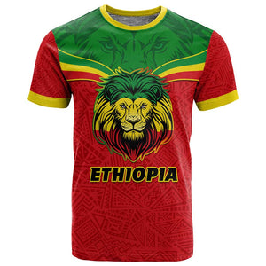 Personalized Ethiopia T shirt with Lion of Judah Flag Style - Special Version