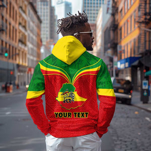 Personalized Ethiopia Zip Hoodie with Lion of Judah Flag Style - Special Version