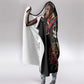 Sugar Skull Couple Valentine Hooded Blanket Roses Romantic Love