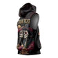 Personalised Sugar Skull Couple Valentine Sleeveless Hoodie Roses Romantic Love - African Pride
