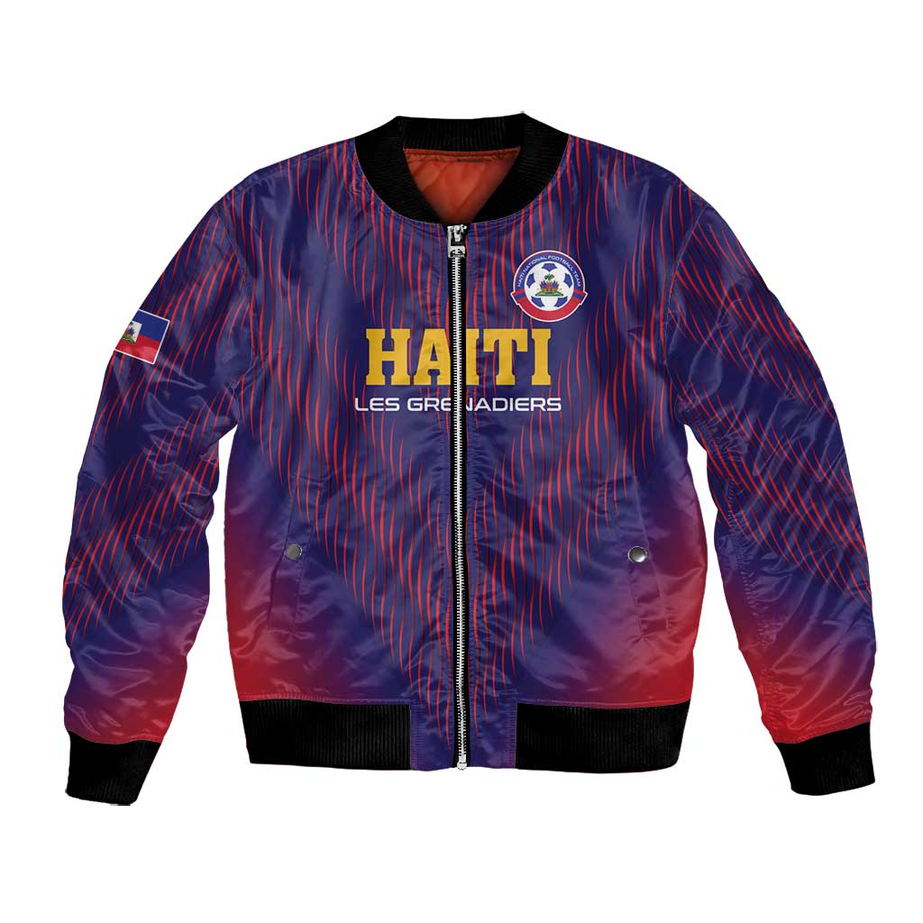 Custom Afro Haiti Football Bomber Jacket Come On Les Grenadiers