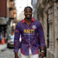 Custom Afro Haiti Football Long Sleeve Button Shirt Come On Les Grenadiers