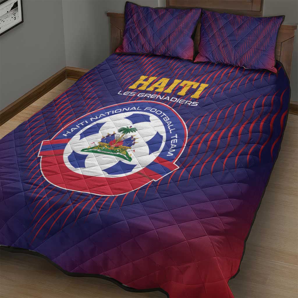 Afro Haiti Football Quilt Bed Set Come On Les Grenadiers