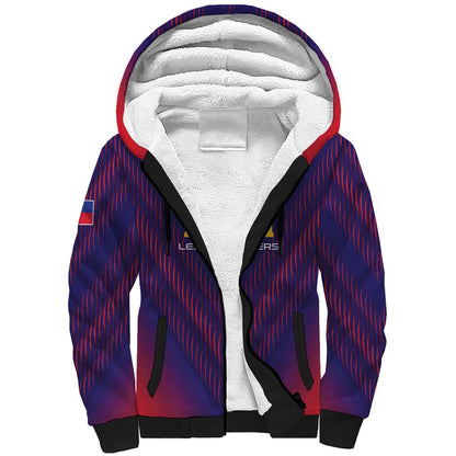 Custom Afro Haiti Football Sherpa Hoodie Come On Les Grenadiers