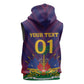 Custom Afro Haiti Football Sleeveless Zip Hoodie Come On Les Grenadiers - African Pride