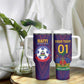 Custom Afro Haiti Football Tumbler With Handle Come On Les Grenadiers
