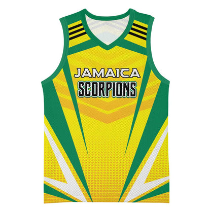 Custom Cricket Jamaica Basketball Jersey Scorpions We Made Legends LT01