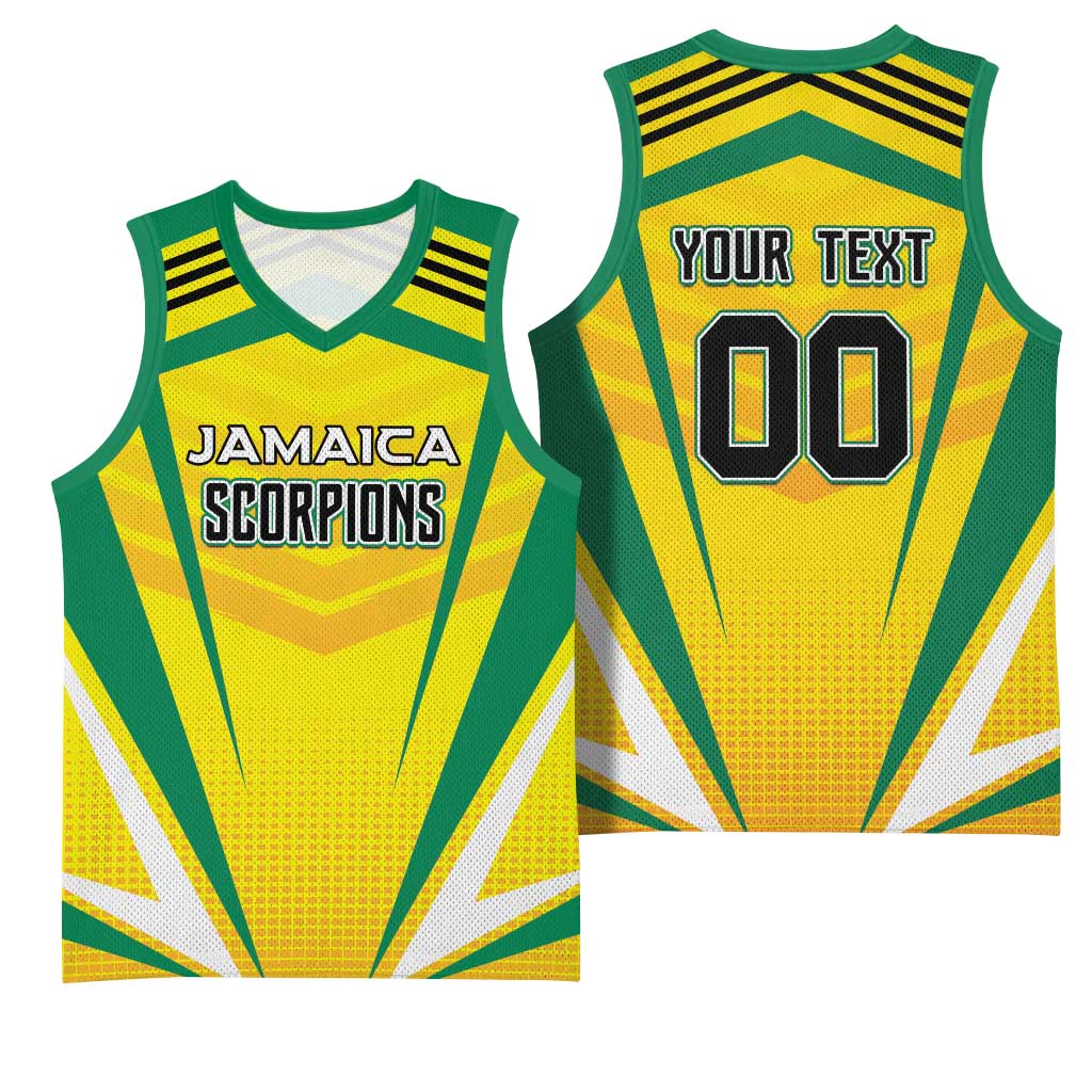 Custom Cricket Jamaica Basketball Jersey Scorpions We Made Legends LT01
