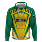 Custom Cricket Jamaica Zip Hoodie Scorpions We Made Legends