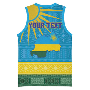 Personalized Rwanda Basketball Jersey Coat of Arms With African Pattern LT01