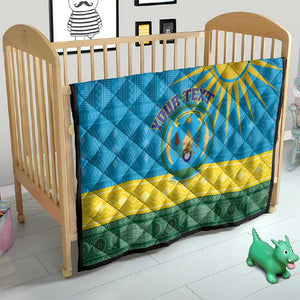 Personalized Rwanda Quilt Coat of Arms With African Pattern