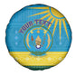 Personalized Rwanda Spare Tire Cover Coat of Arms With African Pattern
