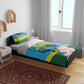 Rwanda Independence Day Bedding Set Leopard With Roses