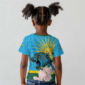 Rwanda Independence Day Kid T shirt Leopard With Roses