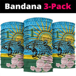 Rwanda Independence Day Neck Gaiter Leopard Roses LT01