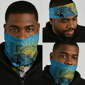 Rwanda Independence Day Neck Gaiter Leopard Roses LT01