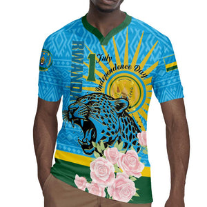 Rwanda Independence Day Rugby Jersey Leopard With Roses